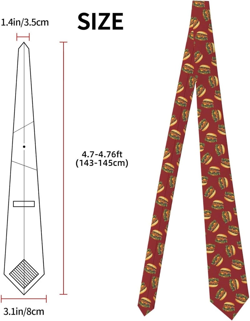 Yilad Tie for Men and Boy Novelty Fun Full Print Men's Necktie Skinny Fashion Narrow Wide - Image 2